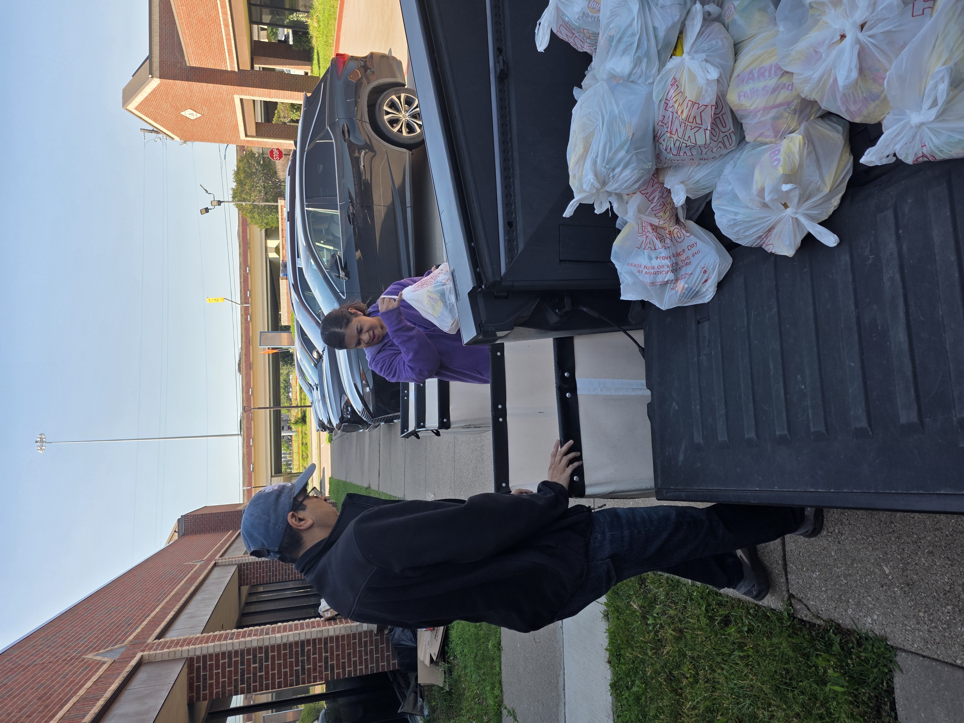 Volunteers preparing meals