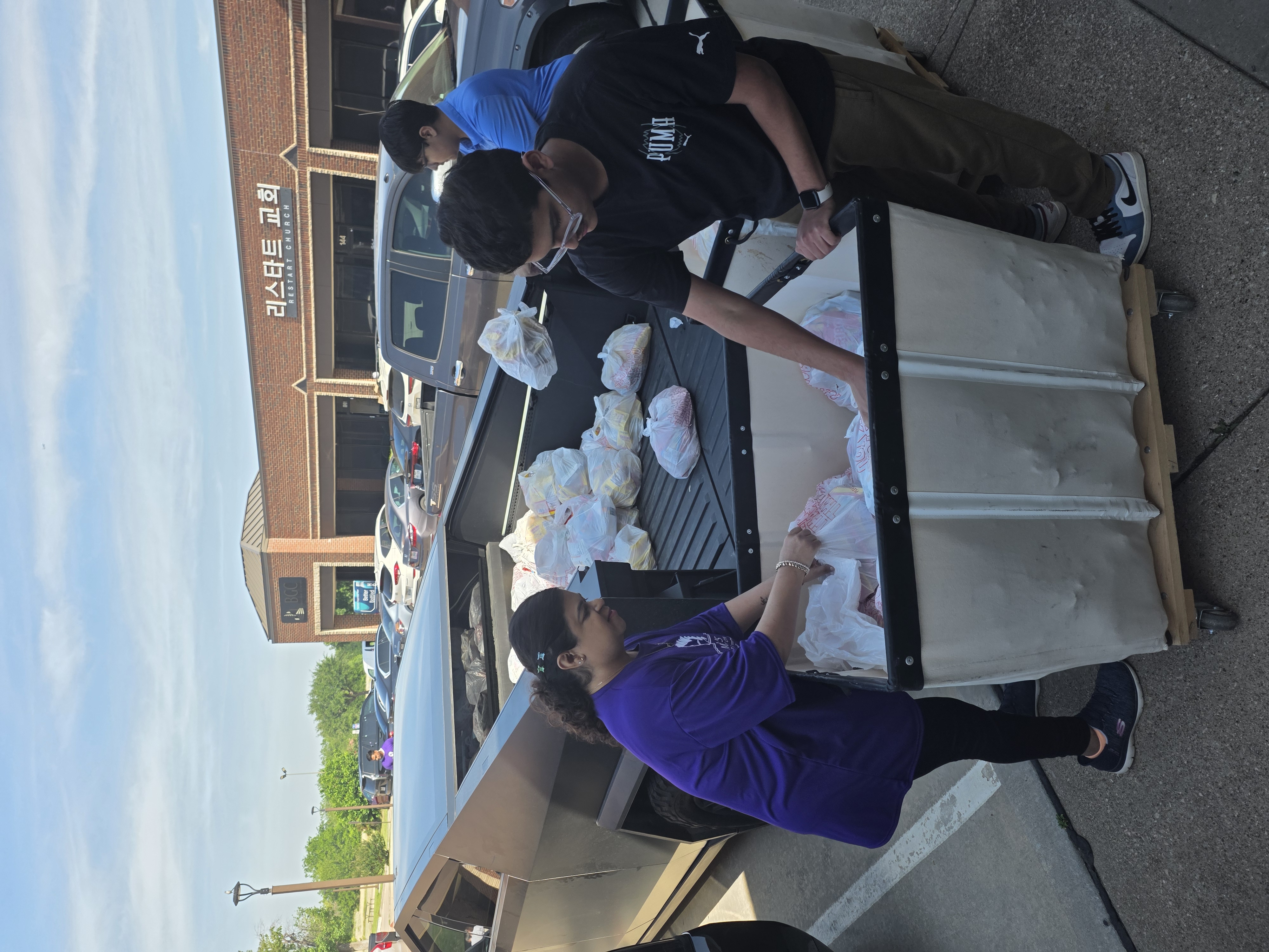 Volunteers in action